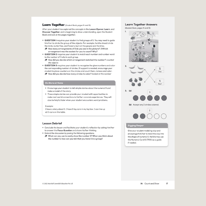 Sample page for Primary Mathematics 2022 edition