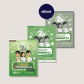Set of Primary Mathematics textbooks and teacher's guide on a light gray background