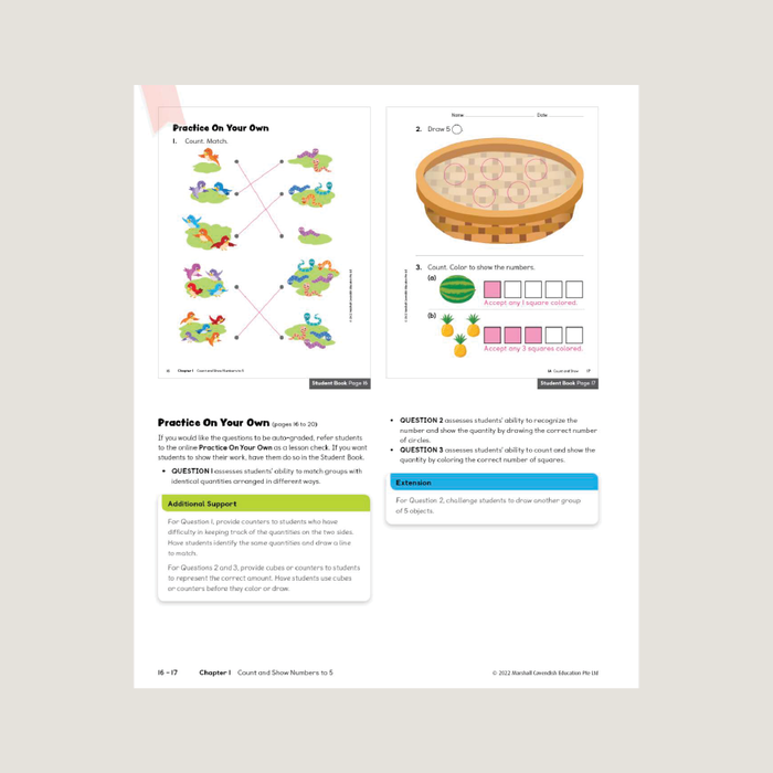 Sample page for Primary Mathematics 2022 edition
