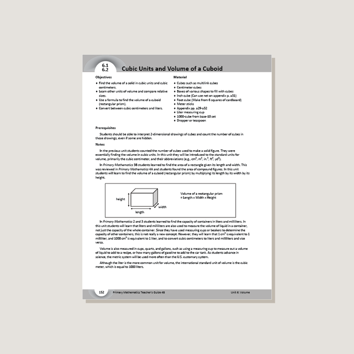 Primary Mathematics U.S. Edition Teacher's Guide 4B