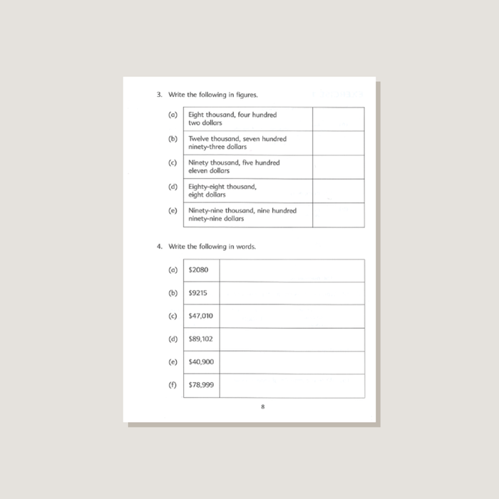 Sample page from Primary Mathematics US Edition 4A