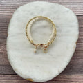 Quill and Goose 14K Gold Double Strand Bracelet - Mini Luster Ivory