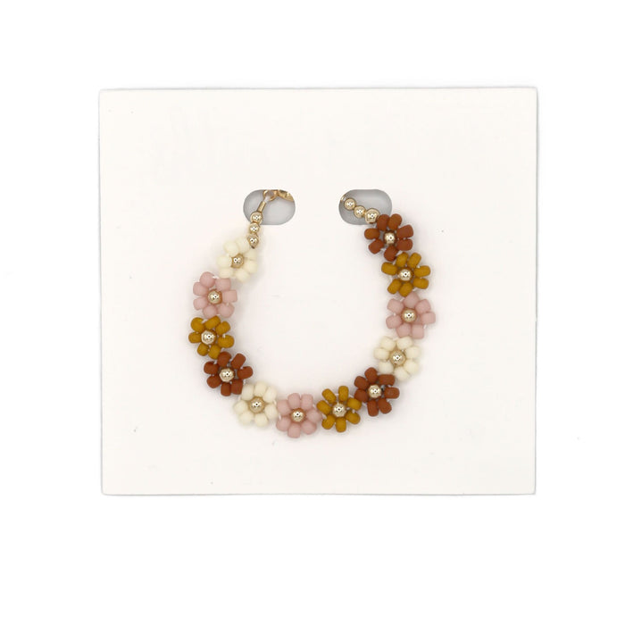 Quill and Goose 14K Gold Filled Floral Bracelet - Boho Floral
