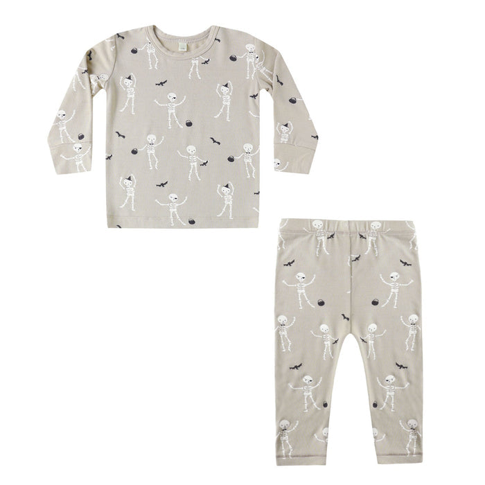 Quincy Mae Bamboo Pajama Set - Skeletons