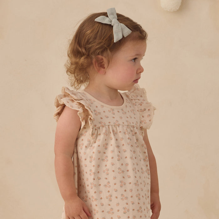 Quincy Mae Flutter Dress - Strawberries