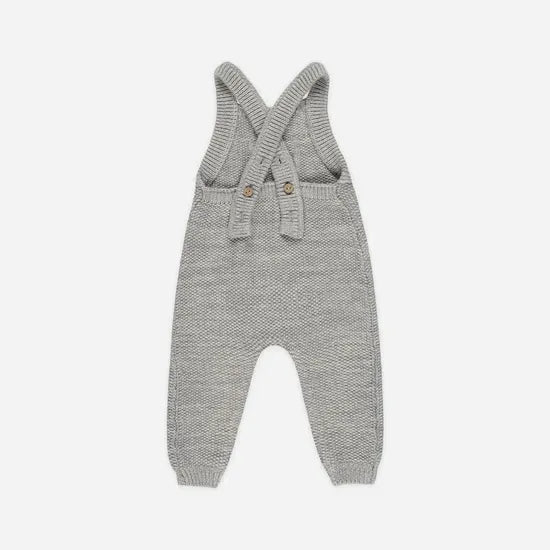 Quincy Mae Knit Overall - Heathered Blue