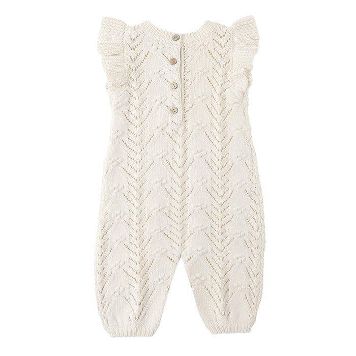 Quincy Mae Mira Knit Romper - Natural