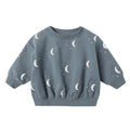 Quincy Mae Relaxed Fleece Sweatshirt - Silver Moons