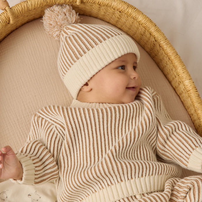 Quincy Mae Relaxed Knit Sweater - Gold