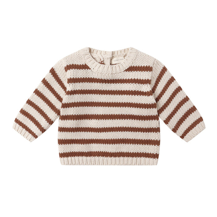 Quincy Mae Rex Sweater - Cedar Stripe