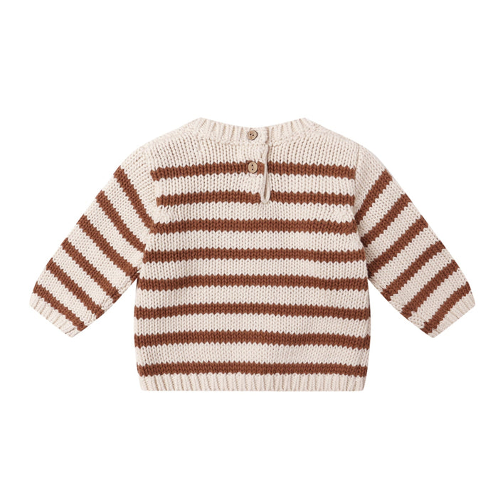 Quincy Mae Rex Sweater - Cedar Stripe
