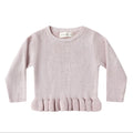 Quincy Mae Rib Knit Peplum Top - Lilac