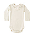 Quincy Mae Ruffle Collar Bodysuit - Natural