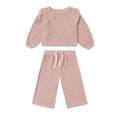 Quincy Mae Ruffle Cozy Set - Rose