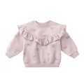 Quincy Mae Ruffle Fleece Sweatshirt - Bows
