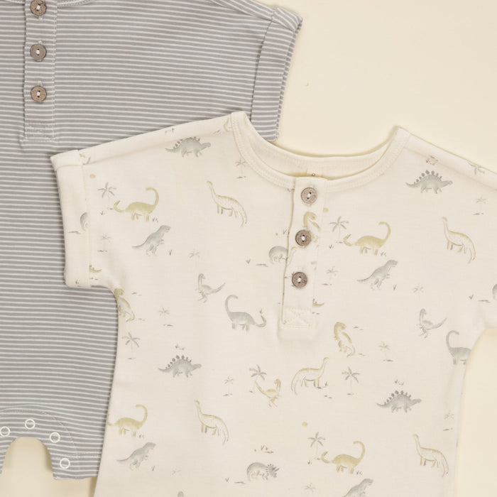 Quincy Mae Short Sleeve One-Piece - Dinosaur
