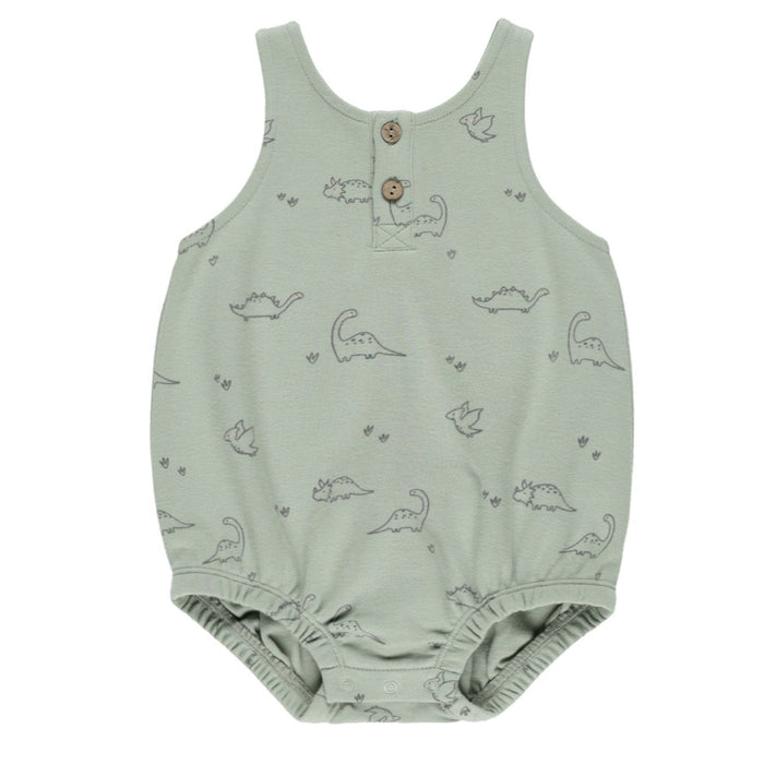 Quincy Mae Sleeveless Bubble Romper - Dino