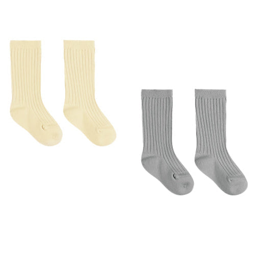 Quincy Mae Sock Set - Sky / Yellow