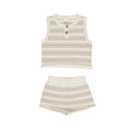 Quincy Mae Taylor Knit Set - Oat Knit Stripe