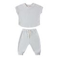 Quincy Mae Terry Tee + Pant Set - Sky