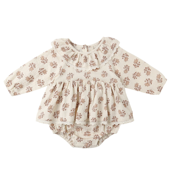 Quincy Mae Thalia Romper - Daylily