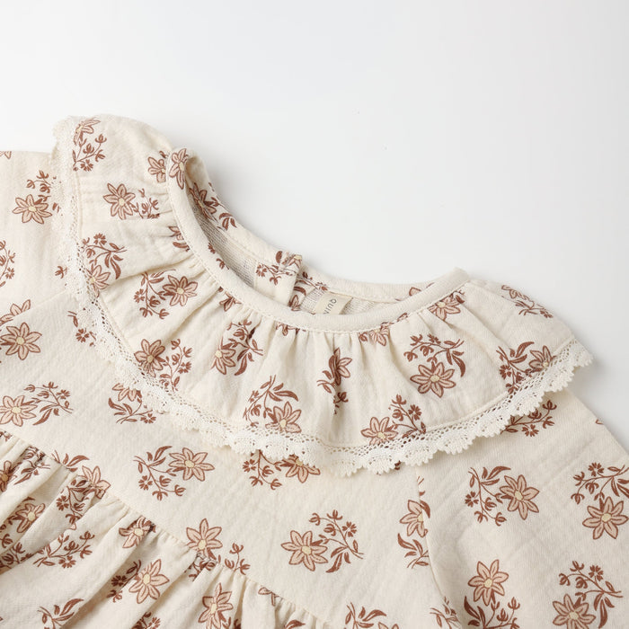 Quincy Mae Thalia Romper - Daylily