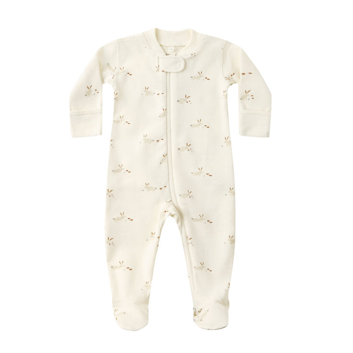 Quincy Mae Zip Long Sleeve Sleeper Footie - Bunnies