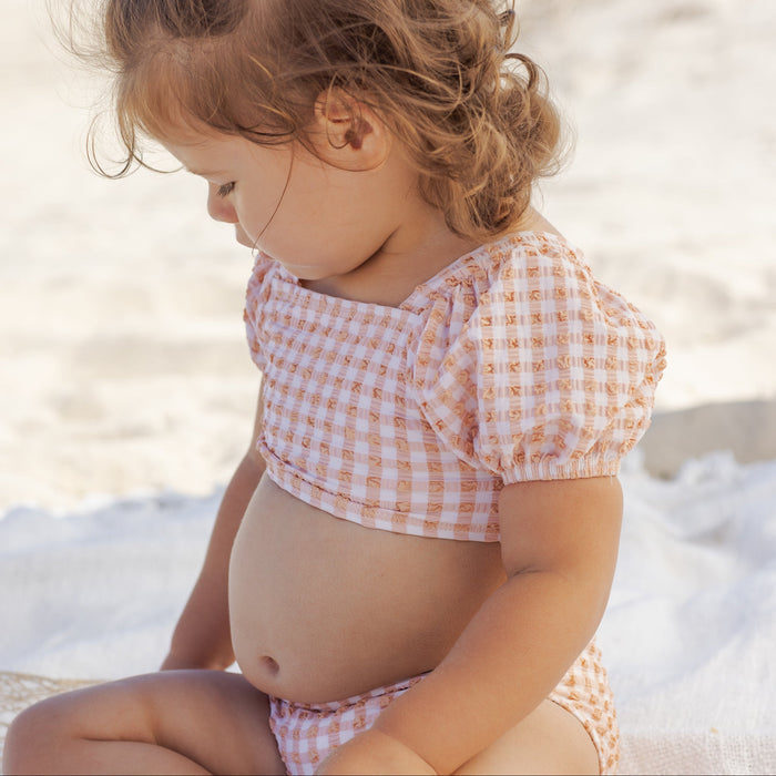 Quincy Mae Zippy Two-Piece - Melon Check