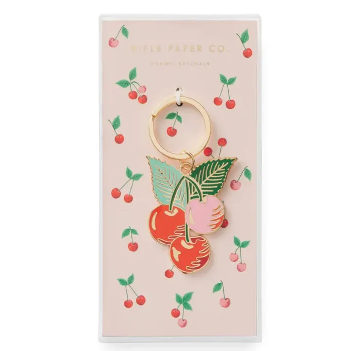 Rifle Paper Co Cherries Enamel Keychain