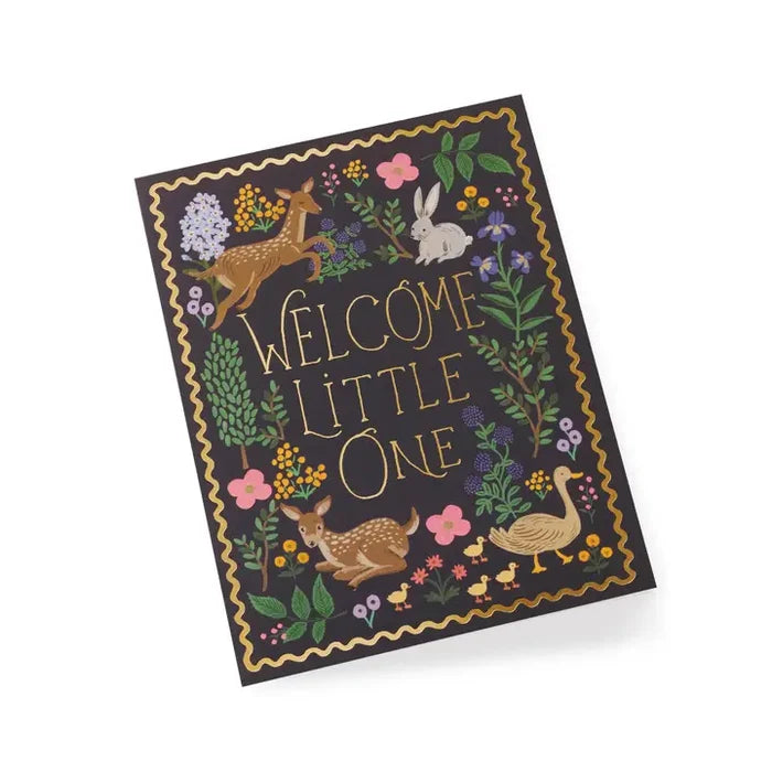Rifle Paper Co Woodland Welcome Baby Card