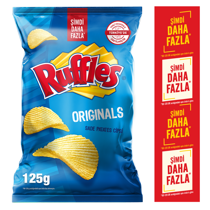 Ruffles Originals Potato Chips Super Size bring the bold crunch and classic salted flavor you love i