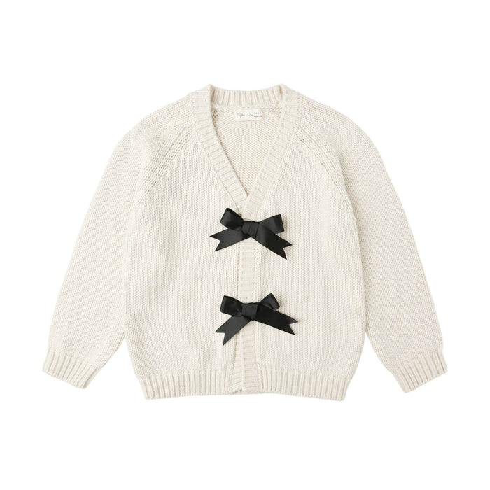 Rylee and Cru Bow Cardigan - Natural
