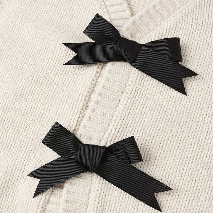 Rylee and Cru Bow Cardigan - Natural