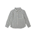 Rylee and Cru Collared Long Sleeve Shirt - Navy Check