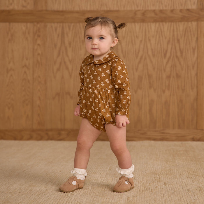 Rylee and Cru Cora Romper - Golden Fleur