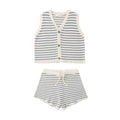 Rylee and Cru Knit Vest Set - Marine Stripe