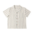 Rylee and Cru Lapel Collar Shirt - Wave Stripe