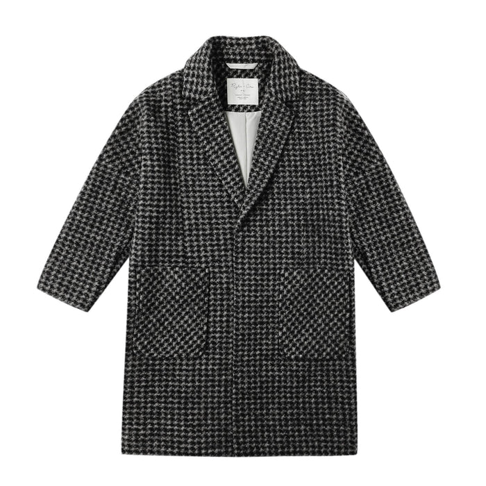 Rylee and Cru Longline Coat - Micro Check