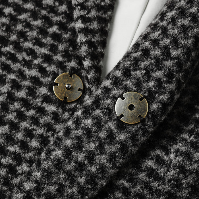 Rylee and Cru Longline Coat - Micro Check