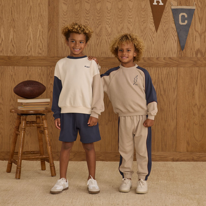 Rylee and Cru Paneled Sweatpant - Stone