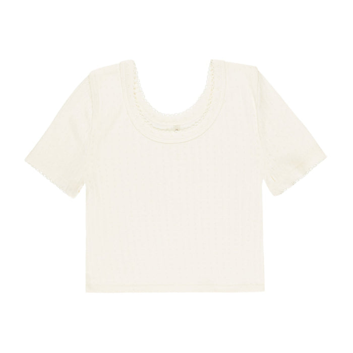 Rylee and Cru Pointelle Tee - Ivory