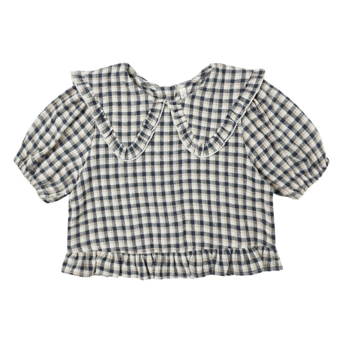 Rylee and Cru Prairie Blouse - Navy Check