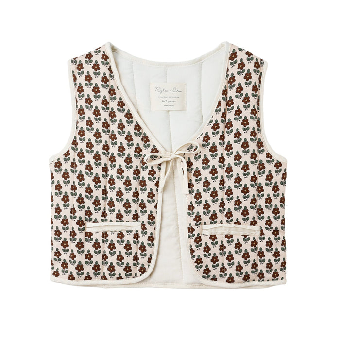 Rylee and Cru Quilted Vest - Harvest Floral