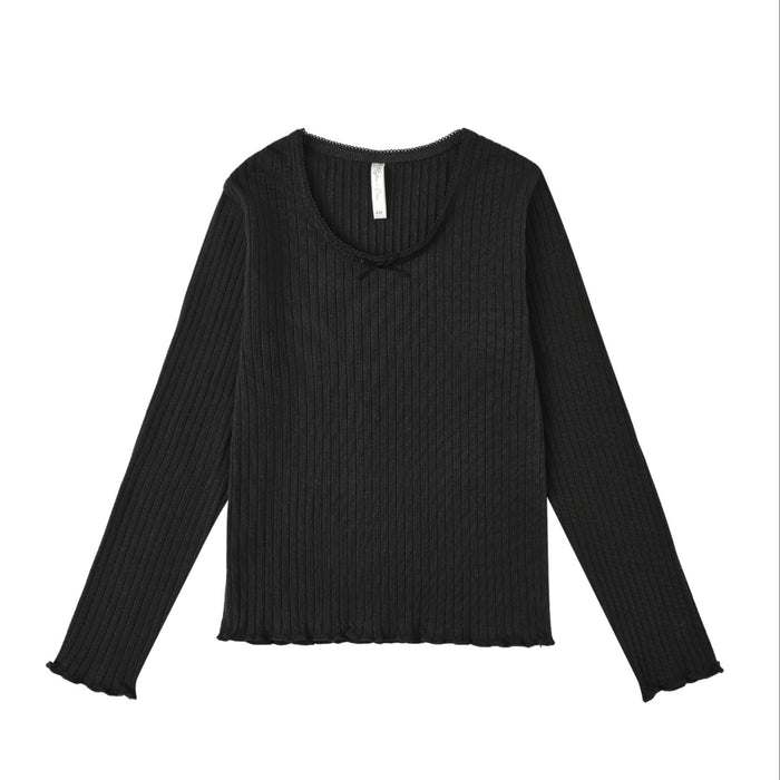 Rylee and Cru Ribbed Long Sleeve - Black