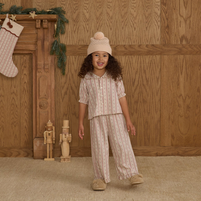 Rylee and Cru Ruffle Pajamas - Candy Cane Stripe