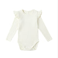 Rylee and Cru Shoulder Ruffle Bodysuit - Ivory