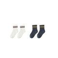 Rylee and Cru Stripe Socks 2 Pack - Ivory/Navy