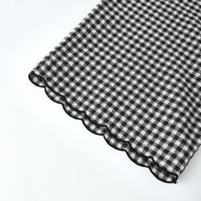 Rylee and Cru Wide Leg Pant - Black Gingham