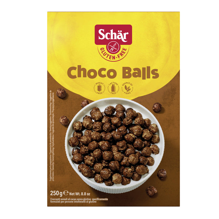 Schar Choco Balls Chocolate Covered Corn Cereal brings a delicious crunch to your breakfast or snack