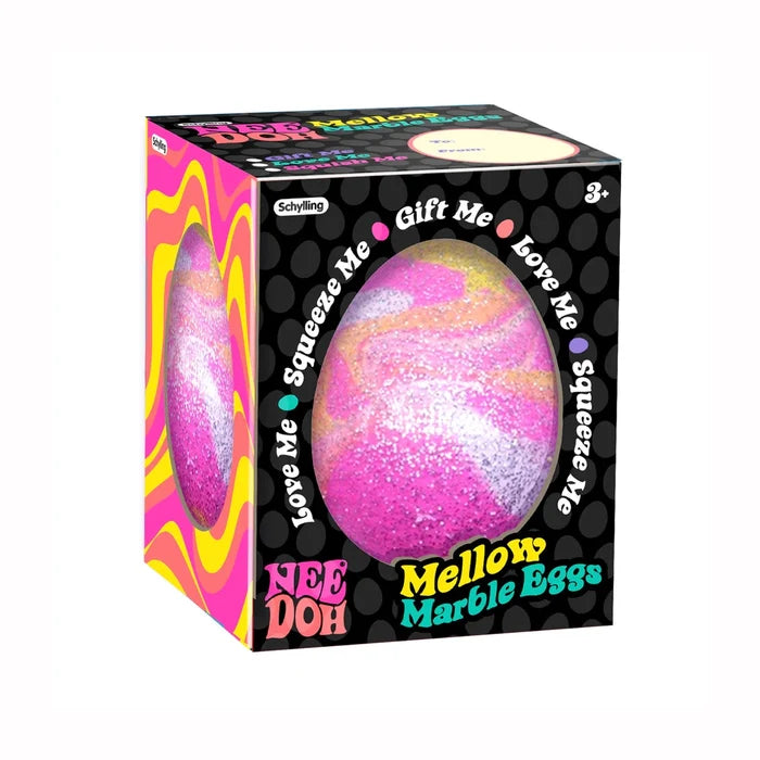 Schylling NeeDoh Mellow Marble Egg - Pink / Yellow